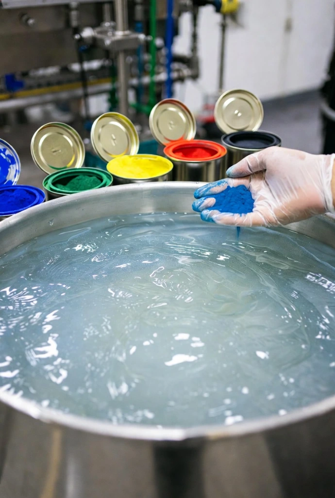 Medio serigrafico para mezclar colores