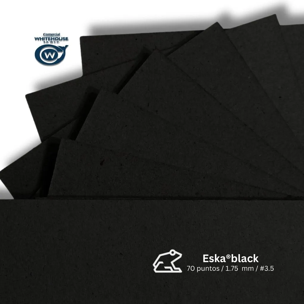 [BLACK070-100130 (FSC)] CARTÓN RÍGIDO 100% NEGRO (1.00x1.30m) CERTIFICADO FSC (70 puntos / 1.75 mm / #3.5)