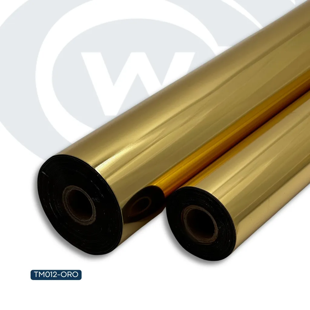 [TM012] (TM) PELICULA HOT STAMPING PARA ARTES GRÁFICAS 64 cm (TM012-ORO)